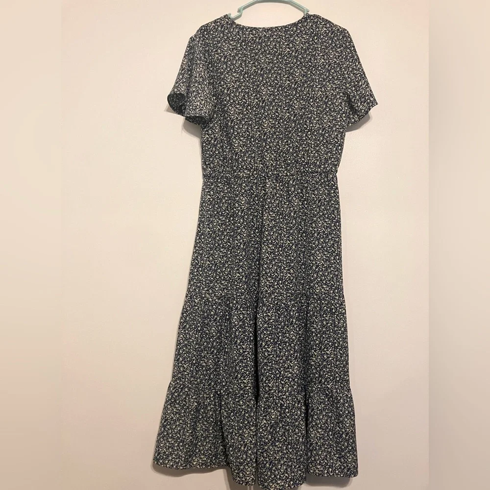 Blue Floral Midi Dress - Picture 4 of 4